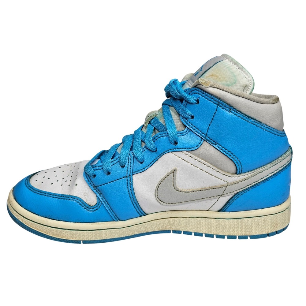 Jordan Air Jordan 1 Mid Women Size 9.5 Blue White Sneakers BQ6472-400 Basketball - Picture 3 of 14